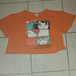 New orange anime shirt